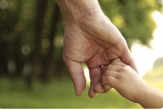 parent guiding child